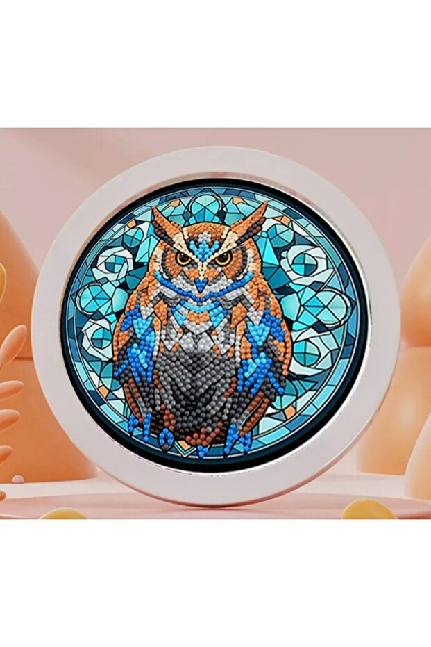 Beaded Crystal Stone Mosaic Diamond Painting Tapestry Board Painting 20X20 Set with Round Frame