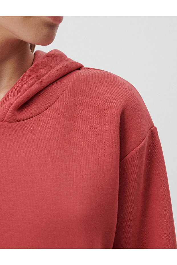 Kapüşonlu Basic Sweatshirt - 4