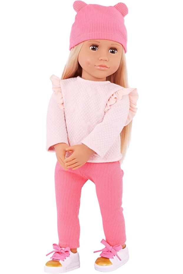 Joyce Doll With Sweatsuit And Beanie Hat