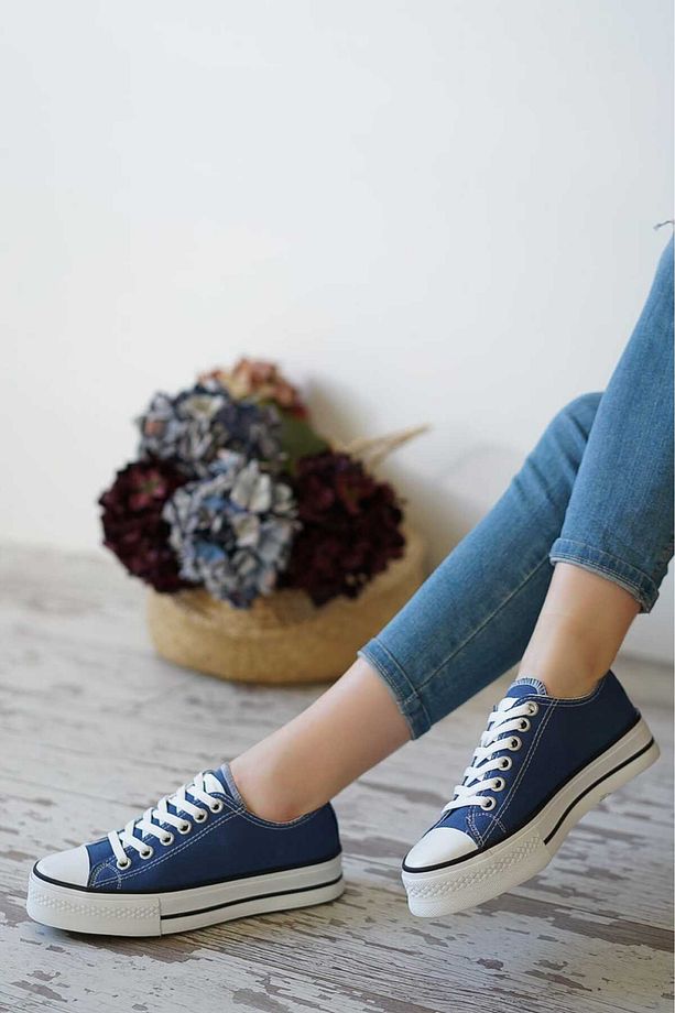 Bağcıklı Günlük Unisex Yüksek Tabanlı Spor Ayakkabı - 2