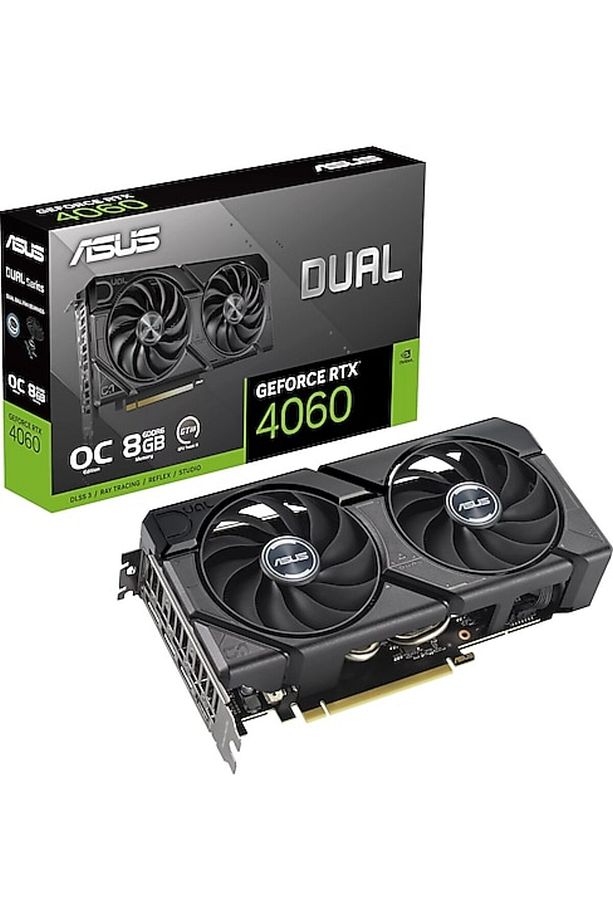 Dual-rtx4060-o8g-evo, 8gb, 128bit, Gddr6, 1xhdmı, 3xdp Gamıng Ekran Kartı - 1