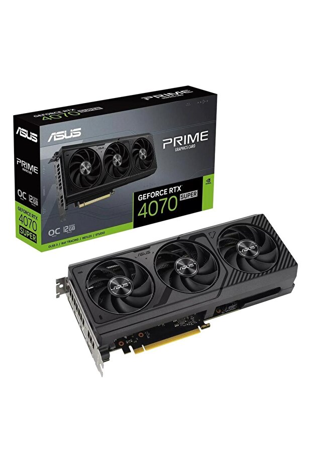GEFORCE PRIME-RTX4070S-O12G SUPER OC 12GB GDDR6X 192BIT 1XHDMI 3XDP EKRAN KARTI - 1