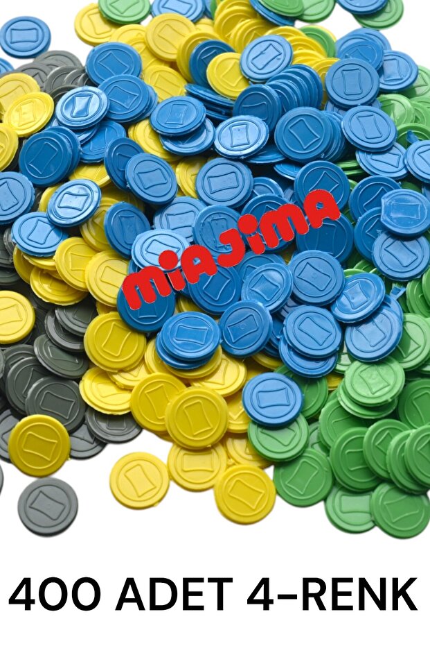 Mixed Color 400 Pcs Plastic Playing Piano - Counting and Stone Game Scale