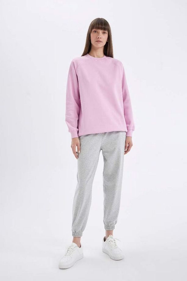 Jogger Eşofman Altı Basic Düz Yüksek Bel Paçası Lastikli Cepli 25k801t01501 - 2