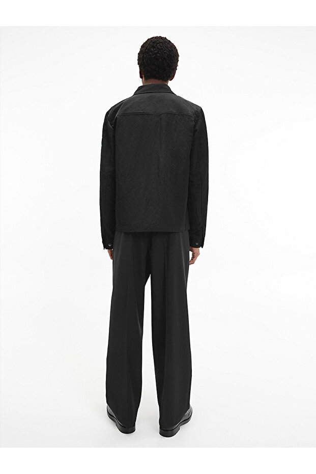 Erkek Crinkle Naylon Gömlek Ceket - 5