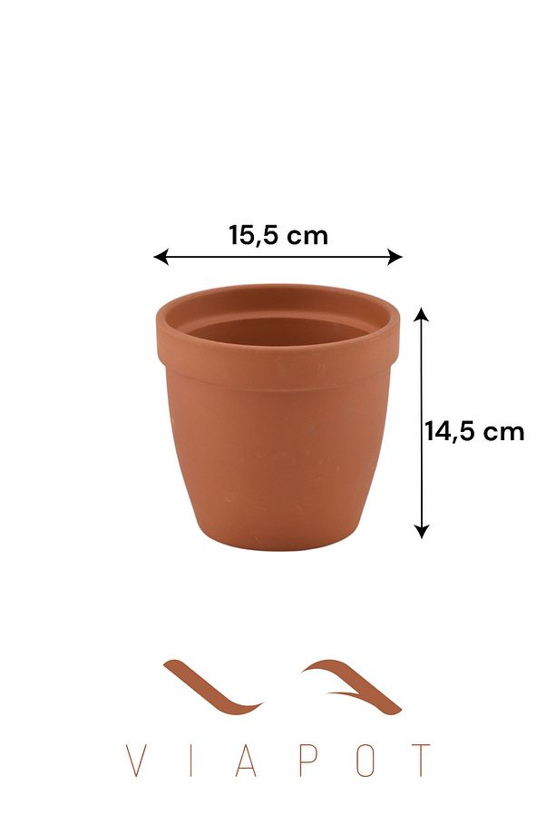 4 Adet Spring Toprak Saksı Büyük Delikli Tabaksız 15,5x14,5cm 1300ml - 2