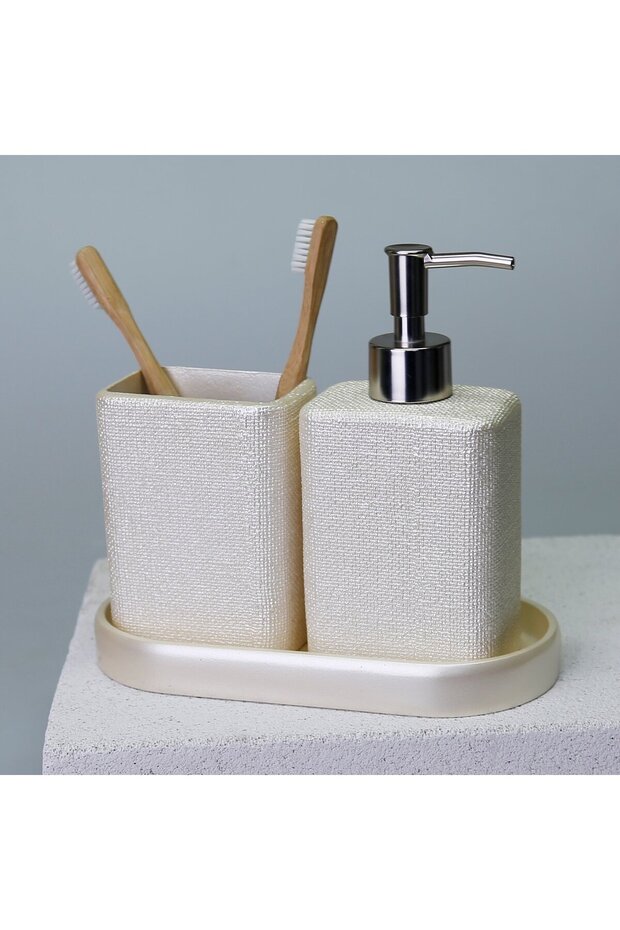 Linen Banyo Seti İnci - 7