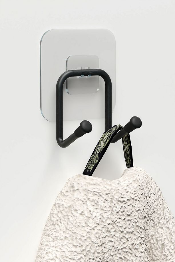Yapışkanlı 2 Adet Çift Kancalı Banyo Mutfak Askısı Metal Askılık Duvar Askı Organizer - 5