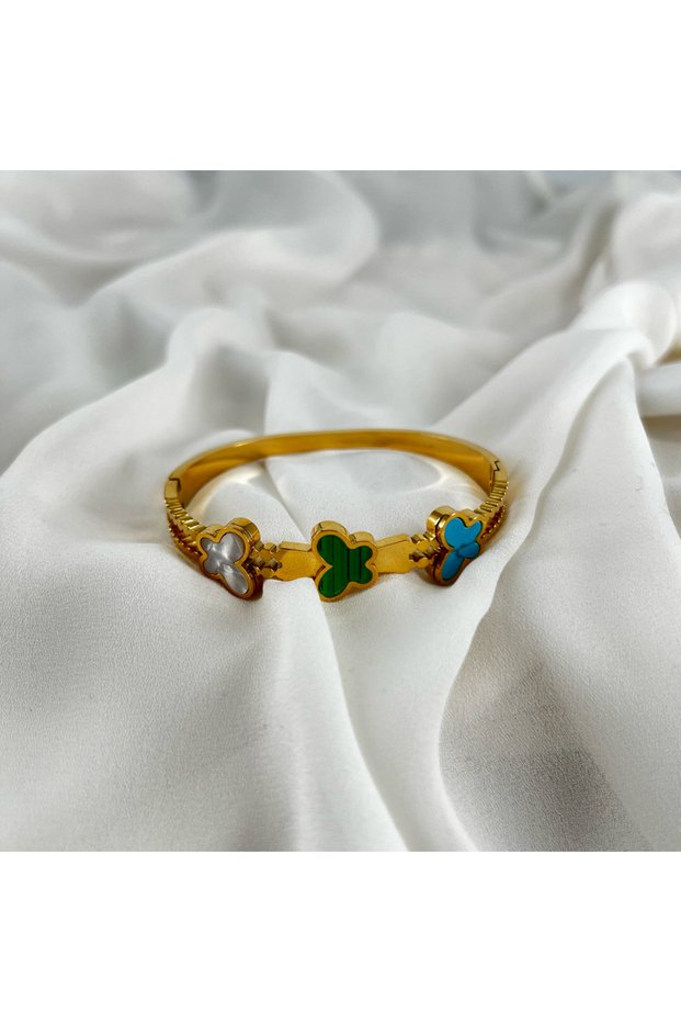 Women's Steel Bracelet Tricolor Butterfly
