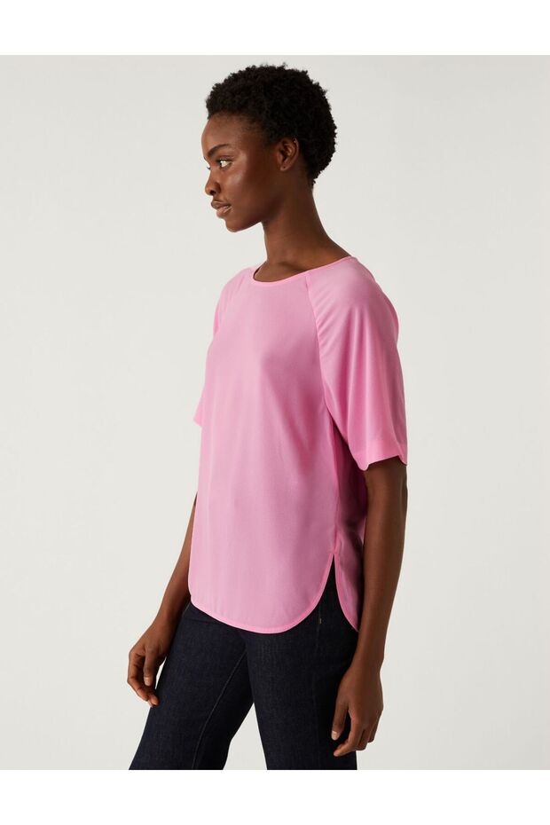 Regular Fit Kısa Kollu Bluz - 1