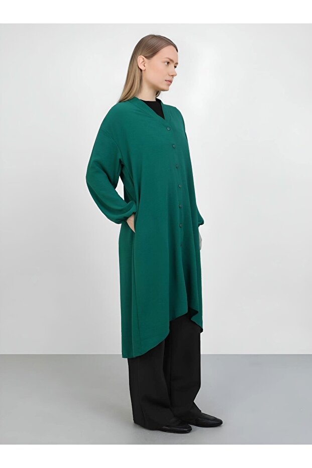 Aerobin Ferace باللون الأخضر الزمردي - تفاصيل الأزرار - 3