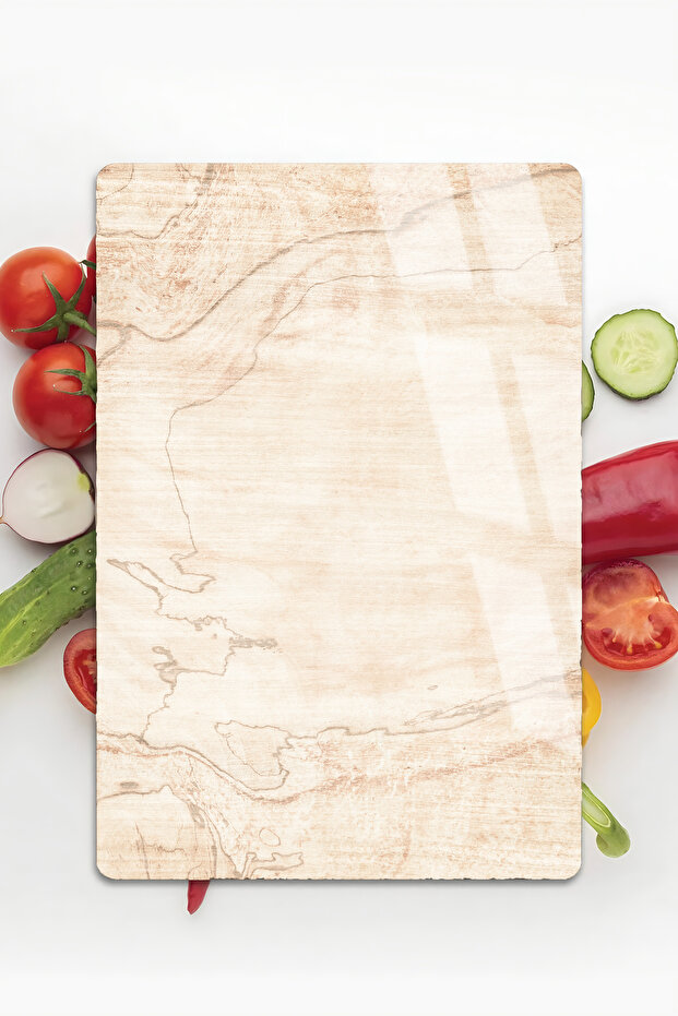 Hari̇kabi̇rev | Cream Abstract Motif | Non-Scratch Glass Cutting Board
