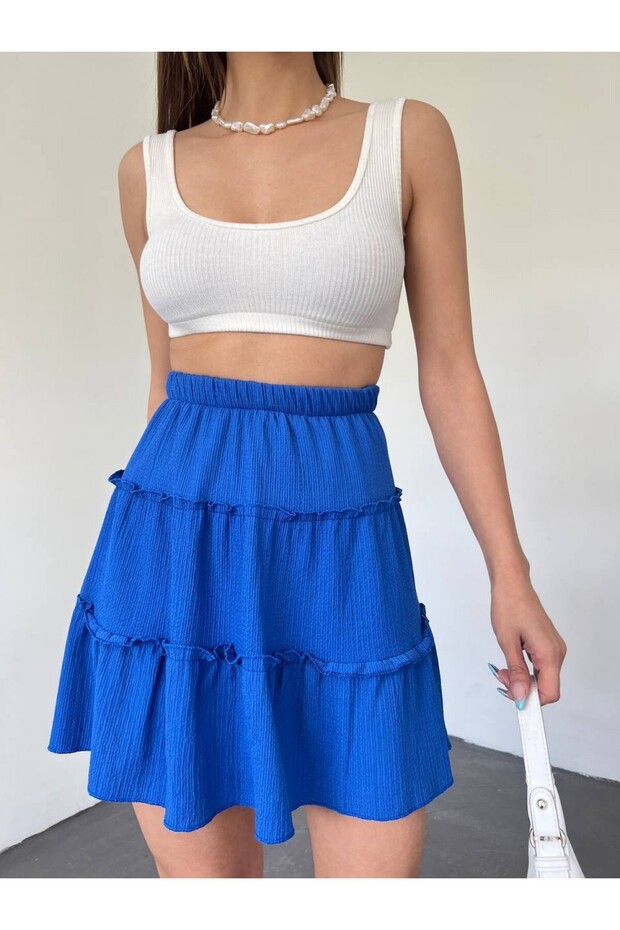 Saks Blue - Sukně s elastickým pasem a šortkami - 1