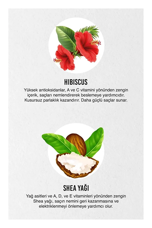 Hibiscus & Shea Butter Kıvırcık ve Dalgalı Saçlara Özel Saç Bakım Seti 4'lü-sülfatsız-vegan - 7
