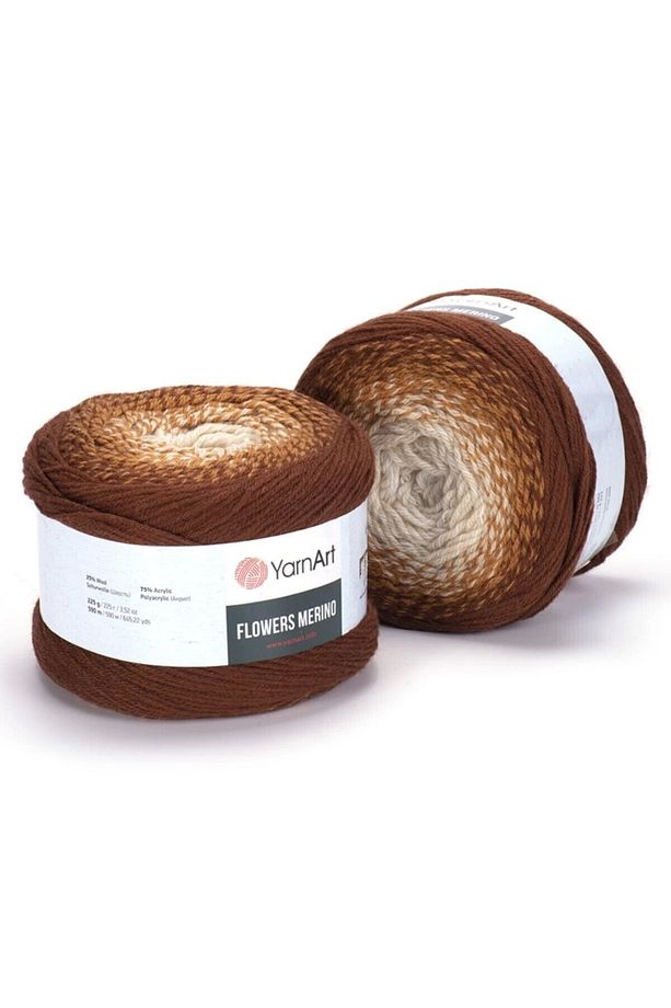 Flowers Merıno - Ebruli El Örgü Ipi Ebruli-537 - 1