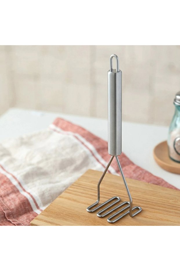 Stainless Metal Potato Masher 24 cm