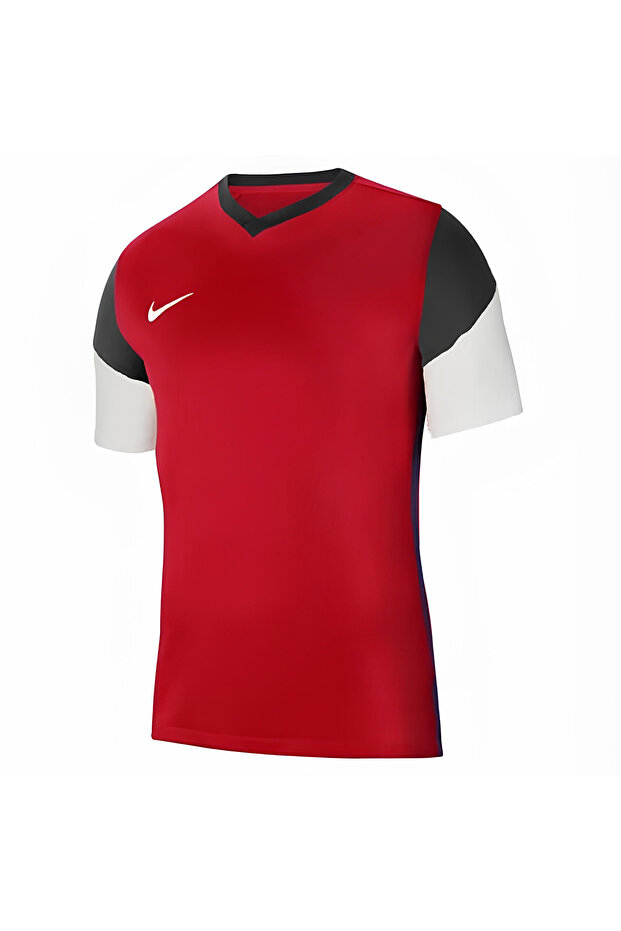 قميص Dri-Fit Park Derby 3 للرجال باللون الأحمر وياقة على شكل حرف V