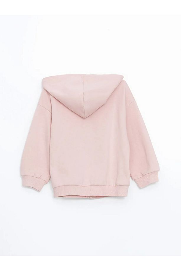 LCW Kids Kapüşonlu Fermuarlı Kız Çocuk Sweatshirt - 3