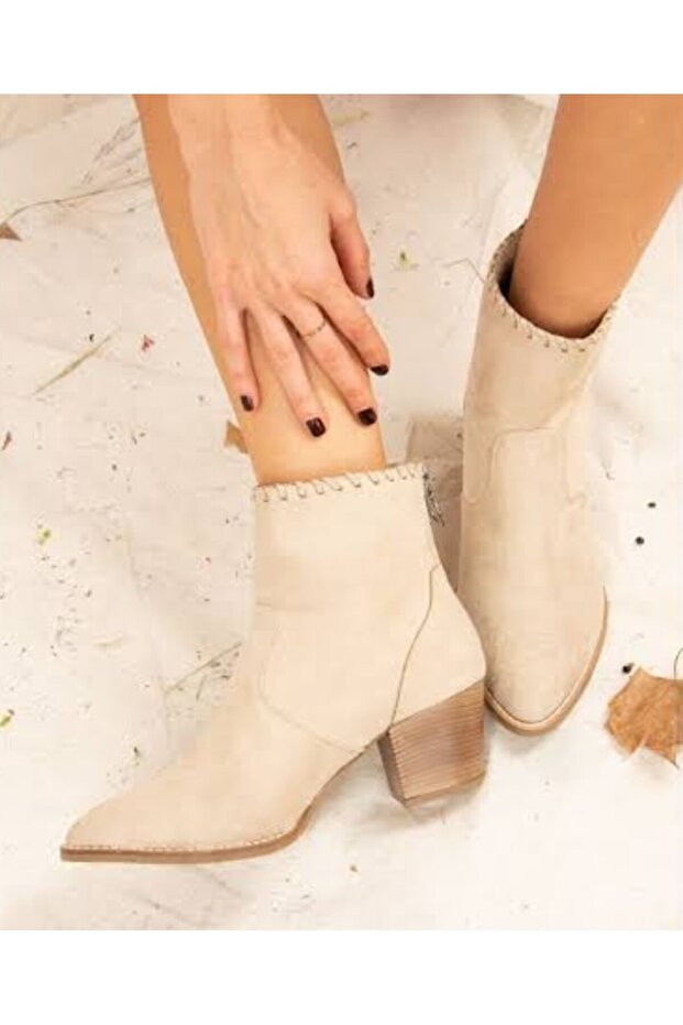 Ten Süet Kadın topuklu Bot - 1