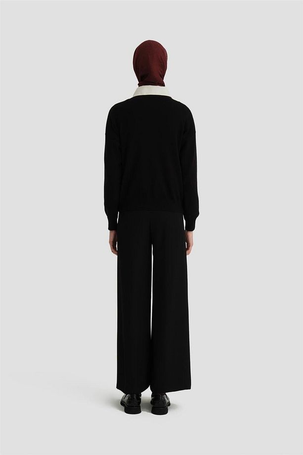 İncili Triko Hırka 24kd4202 Siyah - 4