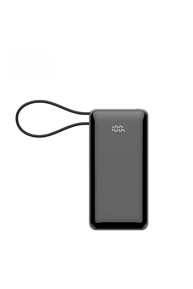 10.000 mAh 22.5W Hızlı Şarj 1xUSB1xType-C Çıkış Powerbank Type-C Kablolu Led Göstergeli Güç bankası - 1
