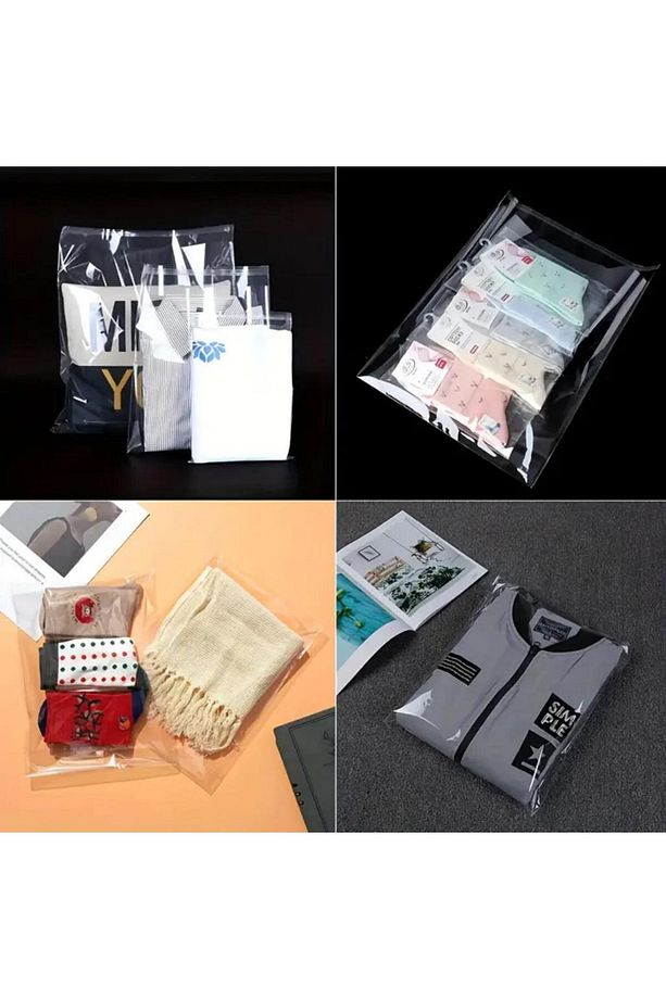 100 Adet 15x20 Kendinden Yapışkanlı Açılıp Kapanabilir Şeker Kurabiye Şeffaf Plastik Poşet Torba - 6