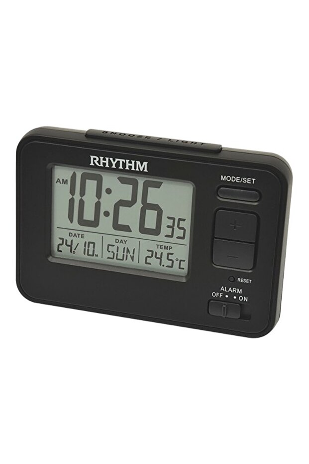 ساعة منبه رقمية على شكل مستطيل مع إضاءة LED ووظيفة الغفوة - 1