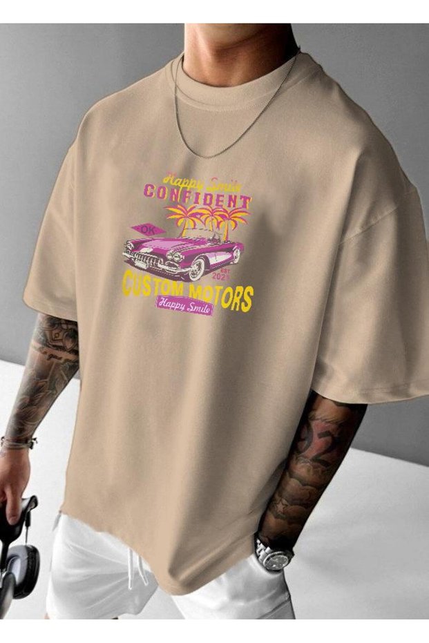 Custom Motorcycle Printed Oversize T-Shirt