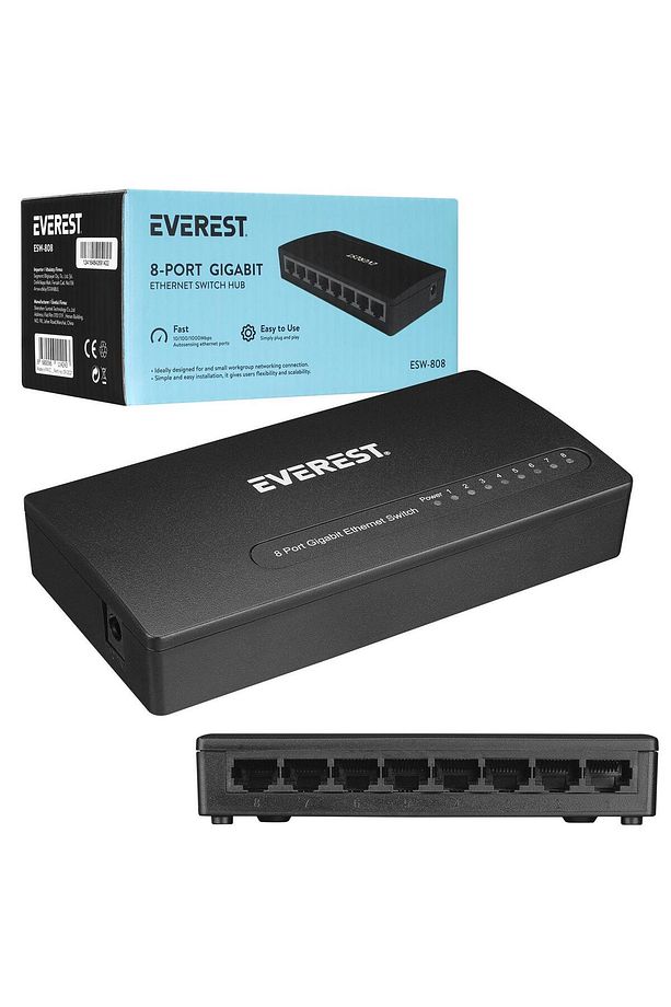 ETHERNET SWITCH HUB 8 PORT 1000MBPS GIGABIT ESW-808 - 1