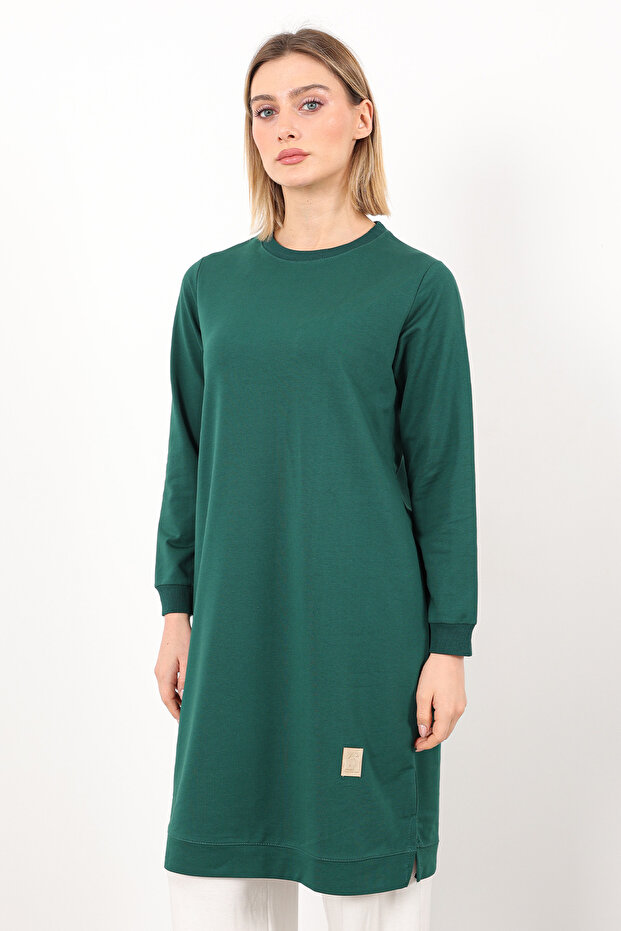Crew neck two thread comfortable fit tunic plus size hijab clothing (k7191 long)