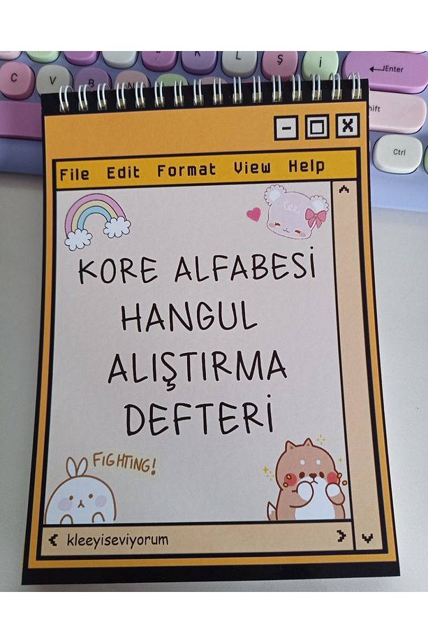 Kore Alfabesi Hangul Alıştırma Defteri A5 Boy 60 Yaprak - 1