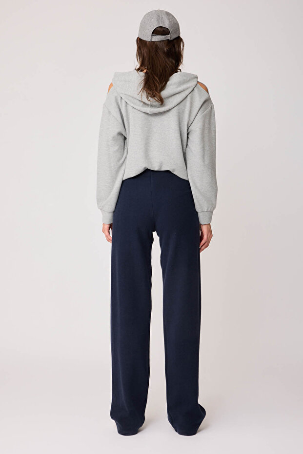 Geniş Paça Örme Pantolon - 5