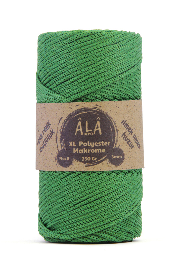 XL Polyester Makrome  No:6 (Kalın) Çanta İpi Salıncak İpi - 1