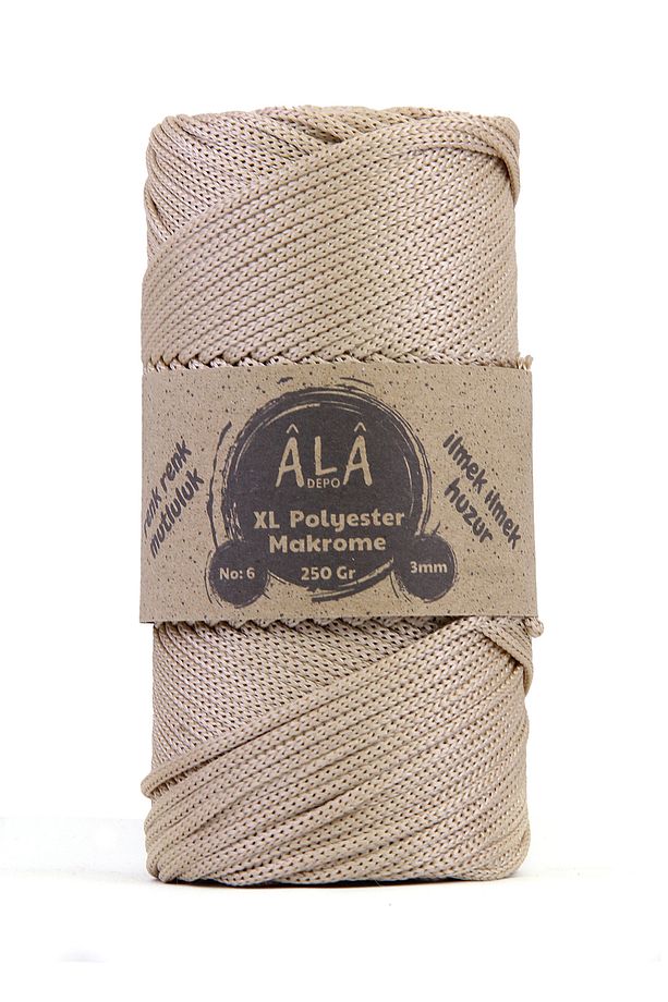 XL Polyester Makrome  No:6 (Kalın) Çanta İpi Salıncak İpi - 1