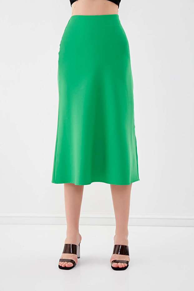 Fustă midi cu fermoar lateral - 2