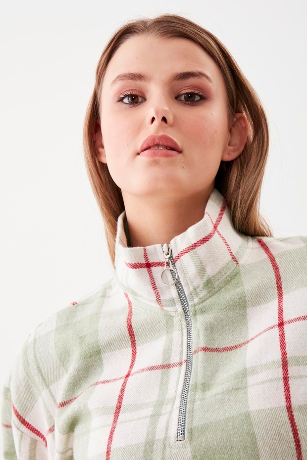 انغلق العرق الياقة العالية منقوشة نمط - 3