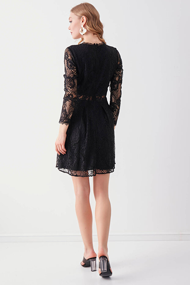 Rochie cu mânecă lungă din dantelă - 5