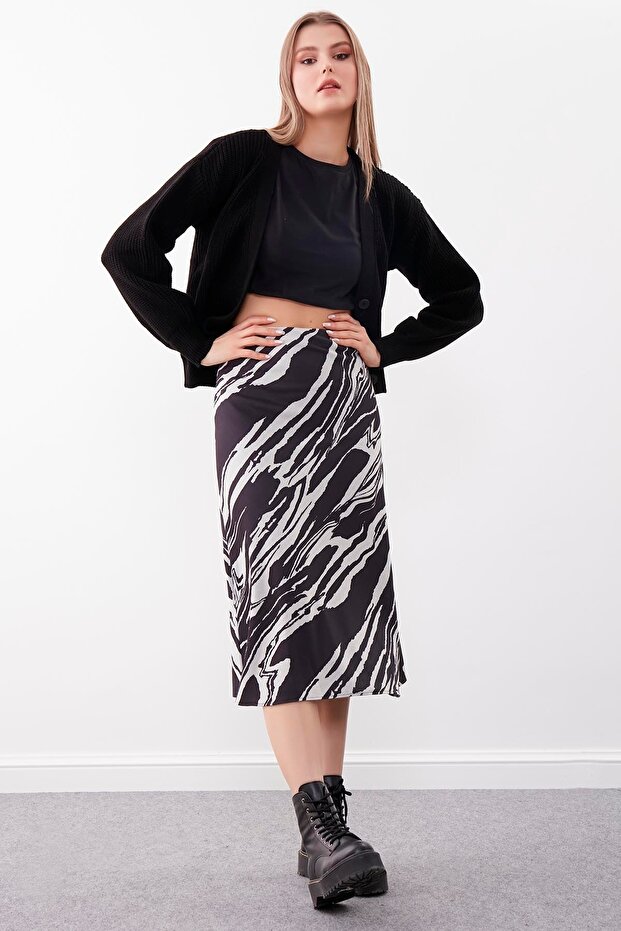 تنورة طويلة منقوشة - 1