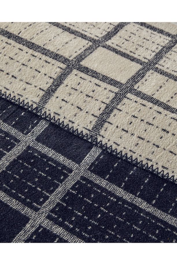 Intense Stripe Pamuklu Tek Kişilik Battaniye 150x200 cm Siyah - 3