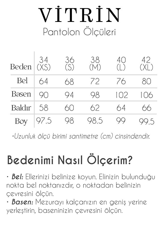 Yüksek Bel Kumaş Pantolon - 5