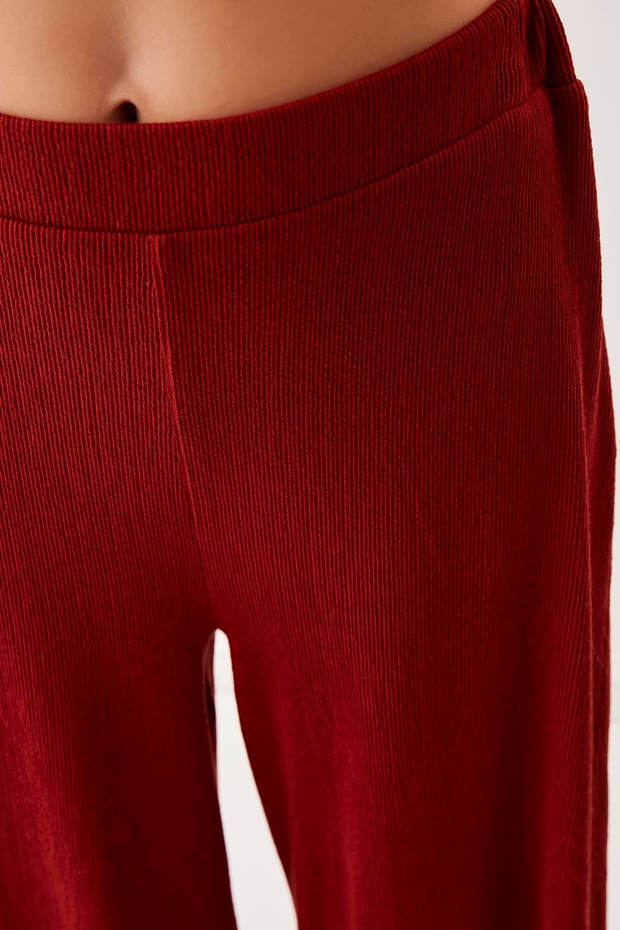Bol Paça Örme Pantolon - 4