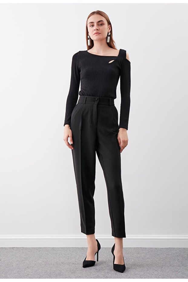 Two Button Carrot Pants - 1