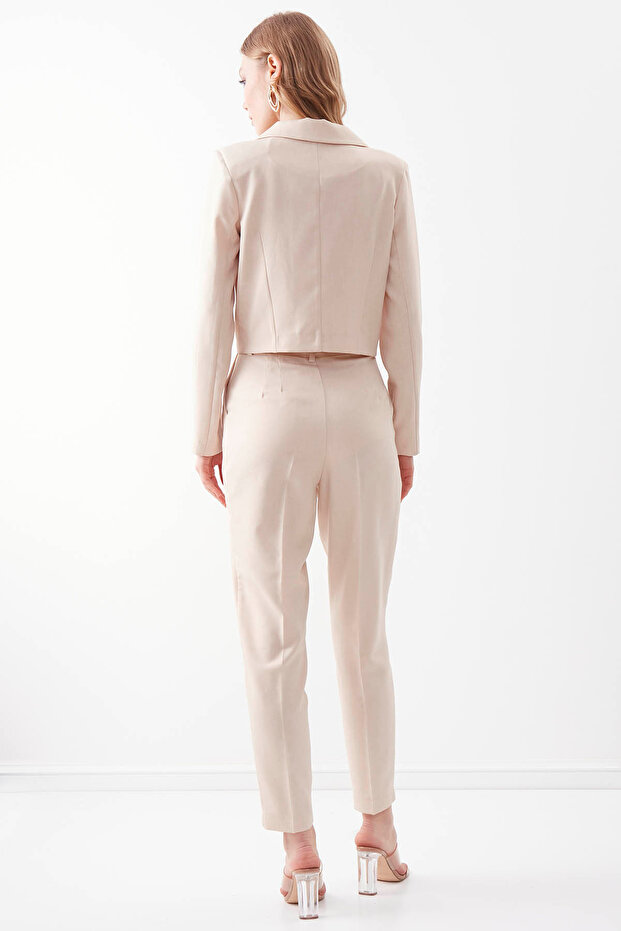 Single Button Crop Jacket - 5