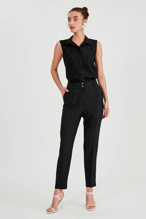 بنطال بخصر عالٍ بزرين - 3