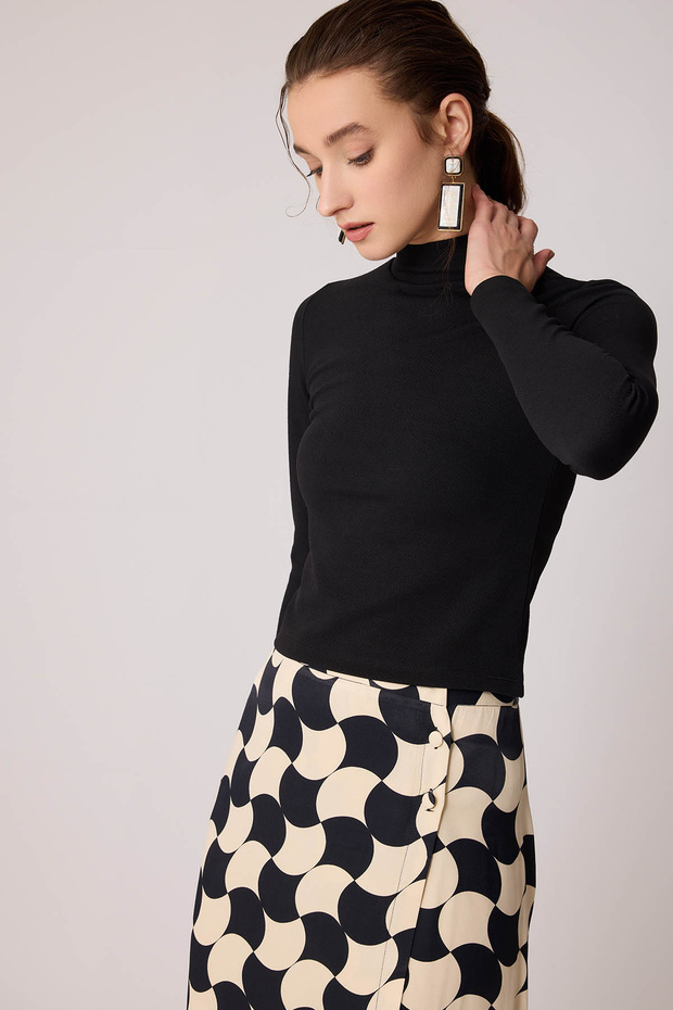 Dik Yaka Crop Bluz - 2