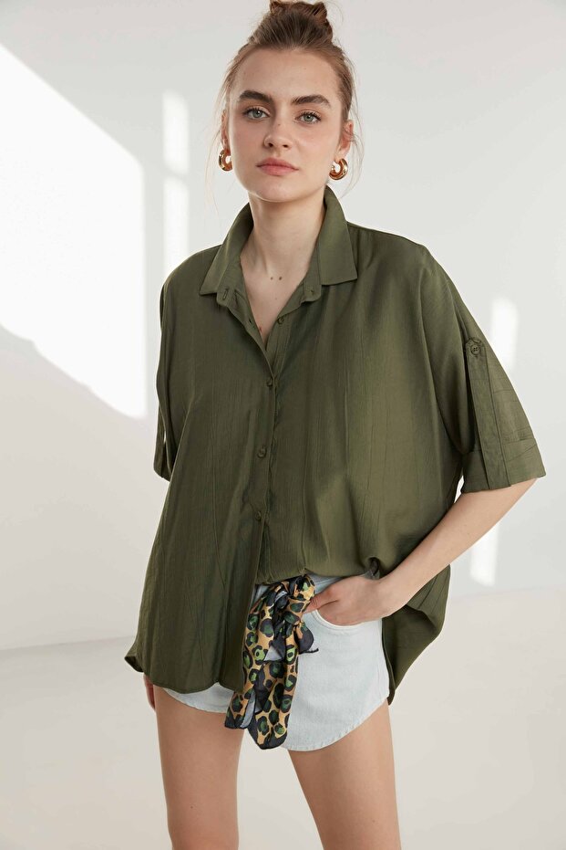 Krinkıl Kısa Kol Gömlek - 1