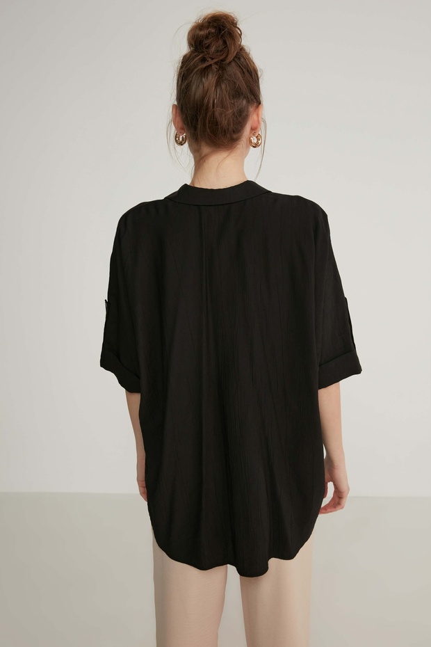 Krinkıl Kısa Kol Gömlek - 4