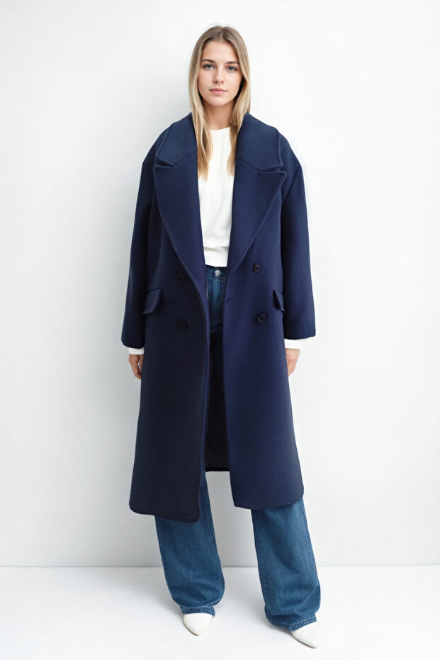 معطف طويل بدون أكتاف - 1