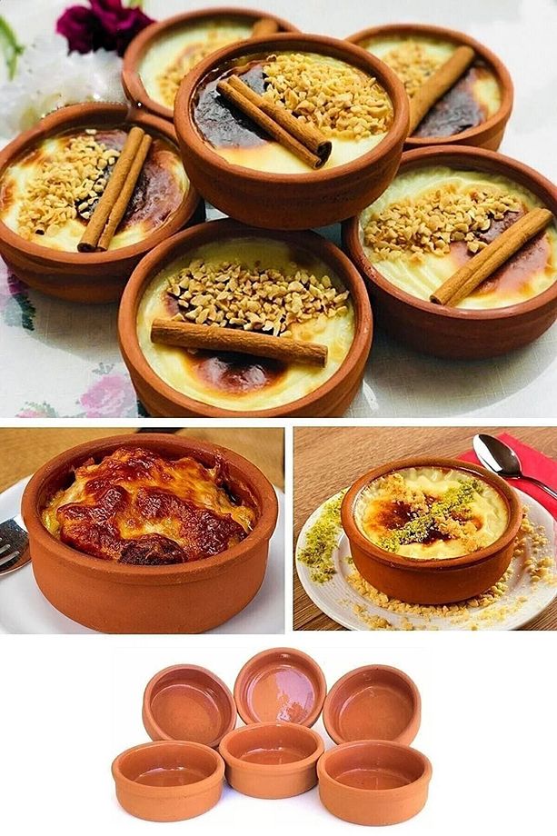 6 Lı Güveç Kase Güveç Seti - Fırın Kase Güveç Kabı Sufle Kabı - Sütlaçlık Güveç 6 Lı Set - 5