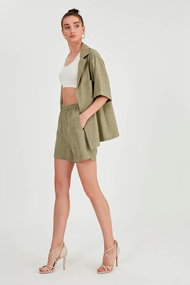 Beli Lastikli Cepli Şort - 3